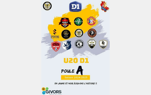 La montée de l'Équipe U20  de Givors en Division 1 